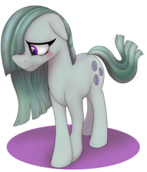 Size: 1960x2289 | Tagged: safe, artist:uncannycritter, marble pie, earth pony, pony, g4, blushing, cutie mark, female, simple background, solo, transparent background