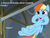 Size: 960x720 | Tagged: safe, edit, edited screencap, editor:korora, screencap, rainbow dash, g4, horse play, backstage, cropped, cute, dashabetes, excited, squee, squishy cheeks, text