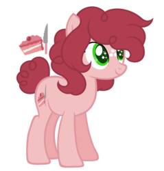 Size: 2864x3000 | Tagged: safe, artist:fantafizzy, oc, oc only, oc:raspberry creme cake, earth pony, pony, base used, female, freckles, high res, mare, offspring, parent:cheese sandwich, parent:pinkie pie, parents:cheesepie, simple background, solo, starry eyes, transparent background, wingding eyes