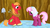 Size: 1280x720 | Tagged: safe, screencap, big macintosh, cheerilee, earth pony, pony, g4, hearts and hooves day (episode), my little pony: friendship is magic, confused, duo, duo male and female, female, male, mare, mattress, out of context, pit, shovel, sitting, stallion, veil, wedding veil