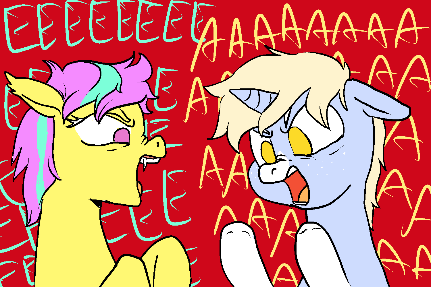 1765438 Aaaaaaaaaa Artist Tacodeltaco Bat Pony Oc Bat Pony Oc Eeee Fangs Nootaz Only Star Shower Safe Screaming Unicorn Derpibooru My Little Friendship Is Magic Imageboard