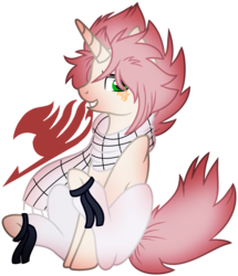 Size: 1024x1188 | Tagged: safe, artist:leanne264, pony, unicorn, base used, clothes, fairy tail, male, natsu dragneel, ponified, scarf, simple background, solo, stallion, transparent background