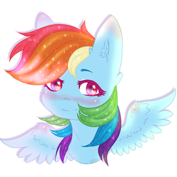 Size: 2000x2000 | Tagged: safe, artist:zefirka, rainbow dash, pegasus, pony, g4, beautiful, blushing, female, heart, heart eyes, high res, mare, smiling, solo, sparkles, wingding eyes