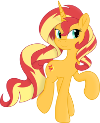 Size: 3815x4710 | Tagged: safe, artist:gummigator, artist:kopcap94, sunset shimmer, pony, unicorn, g4, .svg available, absurd resolution, female, mare, open mouth, raised hoof, random, simple background, solo, transparent background, vector