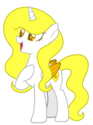 Size: 1024x1374 | Tagged: safe, artist:bloodlover2222, artist:pegasski, oc, oc only, oc:golden shield, alicorn, pony, g4, alicorn oc, base used, colored pupils, female, horn, mare, simple background, solo, transparent background, wings