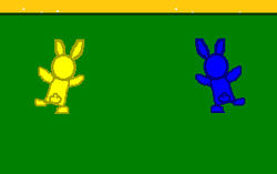 Size: 305x191 | Tagged: safe, artist:theinflater19, angel bunny, oc, oc:rosie bunny, series:angel berries, series:double bunny balloons, g4, angel lemon, rosie berry
