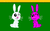 Size: 305x191 | Tagged: safe, artist:theinflater19, angel bunny, oc, oc:rosie bunny, series:angel berries, series:double bunny balloons, g4