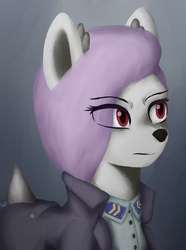 Size: 780x1050 | Tagged: safe, artist:phi, oc, oc only, oc:ansa simo, deer, equestria at war mod, clothes, female, hair over one eye, overcoat, shirt, solo