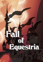 Size: 600x853 | Tagged: artist needed, safe, fall of equestria, canterlot, cover art, fanfic, fanfic art, fanfic cover, fire, no pony, smoke