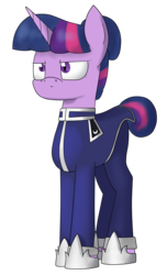 Size: 1785x2945 | Tagged: safe, artist:moonatik, twilight sparkle, pony, unicorn, moonsetmlp, g4, alternate universe, clothes, epaulettes, female, mare, shoes, simple background, solo, transparent background, unicorn twilight, uniform