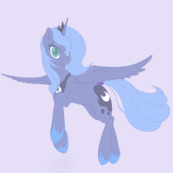 Size: 1650x1650 | Tagged: safe, artist:uncannycritter, princess luna, alicorn, pony, g4, female, simple background, solo, wip