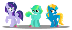 Size: 1124x474 | Tagged: safe, artist:strawberry-spritz, oc, oc only, pegasus, pony, unicorn, base used, half-siblings, offspring, parent:rainbow dash, parent:soarin', parent:spitfire, parent:twilight sparkle, parents:soarindash, parents:soarinfire, parents:soarlight, simple background, soarin' gets all the mares, transparent background