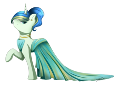 Size: 1024x747 | Tagged: safe, artist:mindlesssketching, oc, oc only, oc:doodle, pony, unicorn, clothes, dress, female, gala dress, mare, simple background, solo, transparent background