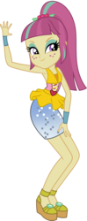 Size: 2635x6653 | Tagged: safe, artist:famousmari5, sour sweet, dance magic, equestria girls, equestria girls specials, g4, armpits, clothes, disco dress, dress, female, freckles, ponytail, simple background, solo, transparent background, vector