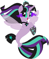 Size: 492x598 | Tagged: safe, artist:selenaede, artist:user15432, twilight sparkle, oc, oc:twivine sparkle, alicorn, seapony (g4), g4, my little pony: the movie, alicorn oc, base used, clothes, crown, fin wings, fins, glowing eyes, hasbro, hasbro studios, jewelry, necklace, regalia, seaponified, seapony twilight, shoes, solo, sombra eyes, species swap, tail, twilight sparkle (alicorn)