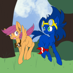 Size: 2048x2048 | Tagged: source needed, safe, artist:steelsoul, scootaloo, pony, g4, colt, cute, female, filly, goggles, high res, male, ponified, sonic the hedgehog, sonic the hedgehog (series)