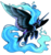 Size: 2384x2521 | Tagged: safe, artist:frogbians, nightmare moon, alicorn, pony, g4, armor, ethereal mane, female, high res, leonine tail, long tail, mare, solo, starry mane, transparent background, unshorn fetlocks