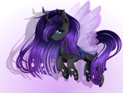 Size: 2775x2113 | Tagged: safe, artist:shimayaeiko, oc, oc only, changeling, high res, purple changeling, solo