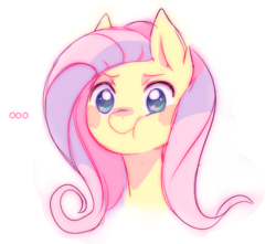 Size: 654x577 | Tagged: safe, artist:pekou, fluttershy, pegasus, pony, g4, :t, bust, cute, female, hnnng, mare, shyabetes, simple background, solo, white background