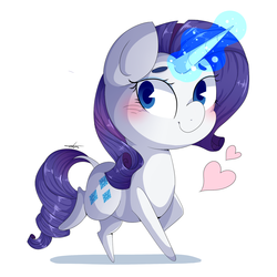 Size: 1500x1500 | Tagged: safe, artist:dddreamdraw, rarity, pony, g4, chibi, cute, female, mare, raribetes, simple background, solo, white background