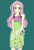 Size: 650x950 | Tagged: safe, artist:liny-an, fluttershy, equestria girls, g4, my little pony equestria girls: legend of everfree, blushing, camp fashion show outfit, colored sketch, female, flat colors, shy, sketch, solo