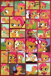 Size: 1200x1800 | Tagged: safe, artist:princessemerald7, apple bloom, apple cinnamon, babs seed, sweetie belle, pony, apple family reunion, g4, one bad apple, season 3, collage, female, filly, foal, smiling, smirk