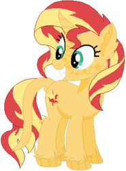 Size: 289x391 | Tagged: safe, artist:bezziie, sunset shimmer, pony, unicorn, g4, female, simple background, solo, transparent background