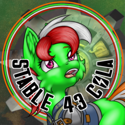 Size: 900x900 | Tagged: safe, artist:ravvij, oc, oc only, oc:wandering sunrise, earth pony, pony, fallout equestria, fallout equestria: dead tree, awe, awestruck, bottle, bottlecap, cap, cheek fluff, clothes, commission, cute, ear fluff, fallout, fanfic, fanfic art, female, fiaura, hat, in awe, jaw drop, jumpsuit, mare, open mouth, solo, teeth, top, vault suit, wandering sunrise