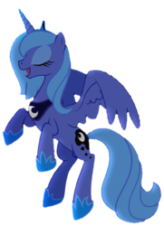 Size: 741x1021 | Tagged: safe, artist:stasysolitude, edit, princess luna, alicorn, pony, g4, background removed, cute, eyes closed, female, flying, mare, s1 luna, show accurate, simple background, solo, transparent background, younger, youtube link