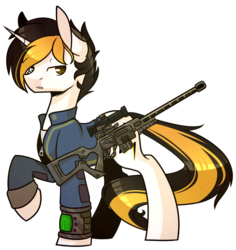 Size: 828x878 | Tagged: safe, artist:ak4neh, oc, oc only, oc:heyzone, pony, unicorn, fallout, male, simple background, solo, stallion, transparent background