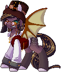 Size: 127x149 | Tagged: safe, artist:ak4neh, oc, oc only, oc:steam watch, bat pony, pony, animated, male, pixel art, simple background, solo, stallion, transparent background