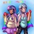 Size: 3150x3150 | Tagged: safe, artist:mylittleyuri, bon bon, lyra heartstrings, sweetie drops, human, g4, downvote bait, female, gay pride flag, high res, horn, horned humanization, humanized, lesbian, pride, pride flag, pride month, ship:lyrabon, shipping, tumblr