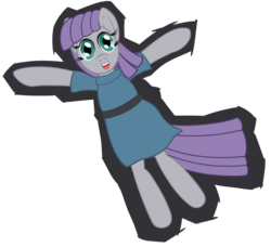 Size: 6900x6300 | Tagged: safe, artist:fascismnotincluded, maud pie, earth pony, pony, g4, absurd resolution, female, happy, personality swap, simple background, solo, transparent background