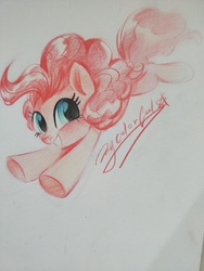 Size: 3456x4608 | Tagged: safe, artist:oofycolorful, pinkie pie, earth pony, pony, g4, female, mare, smiling, traditional art