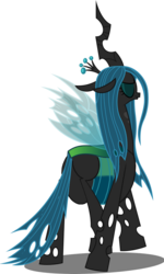 Size: 614x1024 | Tagged: safe, edit, queen chrysalis, changeling, changeling queen, g4, bugbutt, butt, chrysalass, chunkling, chunkling queen, eyes closed, fat, fat edit, female, plot, queen chrysalard, simple background, solo, transparent background