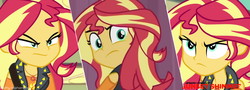 Size: 2000x722 | Tagged: safe, screencap, sunset shimmer, equestria girls, equestria girls series, forgotten friendship, g4, stressed in show, angry