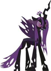 Size: 480x660 | Tagged: safe, artist:westrail642fan, queen chrysalis, changeling, changeling queen, rise and fall, g4, alternate timeline, alternate universe, female, purple changeling, simple background, solo, transparent background