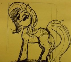 Size: 901x786 | Tagged: safe, fluttershy, pony, g4, cute, female, note, post-it, smiling, solo