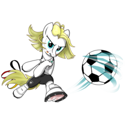 Size: 6000x6000 | Tagged: safe, artist:hoofwaffe, oc, oc only, oc:natalie soc, absurd resolution, ball, football, germany, simple background, solo, sports, transparent background, world cup