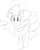 Size: 376x473 | Tagged: safe, artist:dotkwa, pinkie pie, earth pony, pony, g4, blushing, cute, diapinkes, female, grayscale, mare, monochrome, smiling, solo