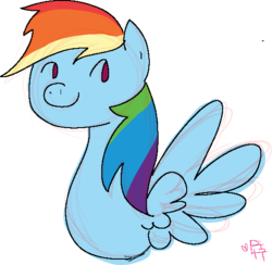 Size: 539x525 | Tagged: safe, artist:pansyseed, rainbow dash, pony, g4, female, simple background, sketch, solo, transparent background