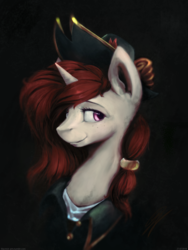 Size: 960x1280 | Tagged: safe, artist:lilac, edit, oc, oc only, pony, bust, pirate, portrait, solo