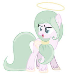 Size: 1024x1065 | Tagged: safe, artist:mintoria, oc, oc only, pegasus, pony, female, halo, mare, show accurate, simple background, solo, transparent background
