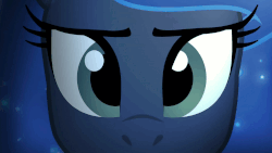 Size: 1500x843 | Tagged: dead source, safe, artist:anima-dos, artist:duo cartoonist, artist:lionheartcartoon, nightmare moon, princess luna, pony, the moon rises, animated, close-up, extreme close-up, eye, eyes, female, gif, mare, nightmare luna, slit pupils, solo, youtube link