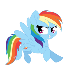Size: 1280x1280 | Tagged: safe, artist:karzii, rainbow dash, pegasus, pony, g4, female, mare, simple background, solo, transparent background