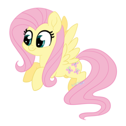 Size: 1280x1280 | Tagged: safe, artist:karzii, fluttershy, pegasus, pony, g4, female, looking at something, mare, simple background, solo, spread wings, transparent background, wings