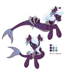 Size: 1024x998 | Tagged: safe, artist:zahpkiel, oc, oc only, oc:dreamy abyss, kelpie, merpony, pony, black sclera, digital art, female, mare, simple background, solo, transparent background