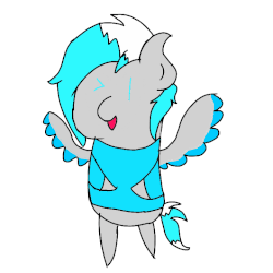Size: 720x720 | Tagged: safe, artist:gamer-shy, oc, oc only, pegasus, pony, animated, gift art, simple background, ych result
