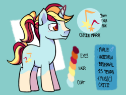 Size: 1200x900 | Tagged: safe, artist:paperbagpony, oc, oc:star gaze, pony, unicorn, male, ponytail