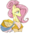 Size: 2523x2823 | Tagged: safe, artist:sylvanaurora, fluttershy, pegasus, pony, fake it 'til you make it, g4, alternate hairstyle, bust, clothes, female, high res, mare, simple background, solo, transparent background, warrior of inner strength, warriorshy